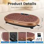 EILISON FitMax 3D XL Vibration Plate Exercise Machine - Whole Body Workout Vibration Platform w/Loop Bands - Lymphatic Drainage Machine for Weight Loss, Shaping, Wellness, Recovery