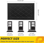 JSEI Dirt Trapper Door Mat 24"x36", Non-Slip Washable Entryway Mats, Dog Door Mat, Stain Resistant and Absorbent Floor Mats, Low Profile Welcome Mat for Front Back Door, Black