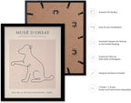 Poster Master Vintage Poster - Retro One Line Dog Drawing Print - Dog Art - Minimal Gift for Men, Women, Animal Lover - Abstract Wall Decor for Home, Office, Bedroom, 8x10 Black Framed