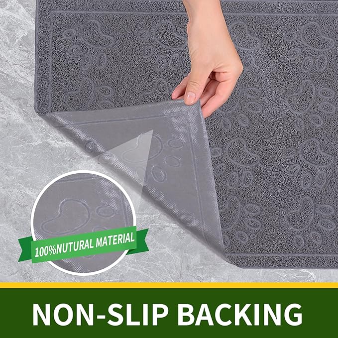 Door Mat Home Welcome Mats Outdoor and Indoor, Heavy-Duty Low-Profile Non-Slip Front Welcome Mat for Home Entrance, Outside Entry, Yard, Floor, Patio (Grey, 36x24)