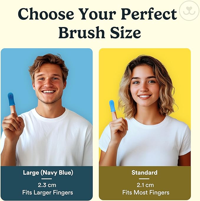 Jasper Dog Toothbrush, 360 Dog Tooth Brushing Kit, Finger Toothbrush, Cat Tooth Brush, Teeth Cleaning, Pet Tooth Brush for Small & Large Pets, Pet Toothpaste Not Included, 4-Pack Clear