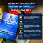 Whitening Strips for Sensitive Teeth 7 Treatments, Mint – Enamel Safe, Peroxide-Free Coconut Teeth Whitening Strips with Natural Enzymes – Gentle White Stips for Sensitive Gums & Daily Oral Care