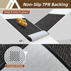 COSY HOMEER-Door-Mat 24"x36" Non Slip Absorbent Entryway Rugs Dirt Trapper Doormats Washable Entrance Mats Low Pile Welcome Floor Mat for Front Back Door and Entry Mats,Black
