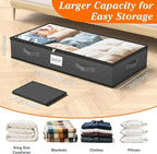 Under Bed Storage Containers 90L 2-Pack - 39x20x7 Inch by SpaceWhisper