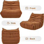 Bean Bag Chairs for Adults Giant Bean Bag Chair Memory Foam BeanBag Chair Big Bean Bag Sofa with Filler Faux Fur Fireside Beanbags Lazy Sofa for Living Room Bedroom Dorm Office (Brown Teddy)