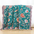 Boho Large Cotton Throw Blanket 80''x90'',Ultra Soft Rustic Quilt,Sofa Throw Cover with Tassels,Farmhouse Lightweight Knitted Throw for Bed,Travel,Couch,Home Decor
