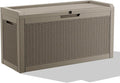 DRATO 60 Gallon Deck Box, Waterproof Resin Large Outdoor Storgae Box for Patio Furniture, Patio Cushions, Gardening Tools, Pool and Sports Supplies, Lockable