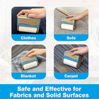 Blue Lake ECOLIFE Plastic-Free Lint Roller – 4-Pack (360 Sheets) | Extra Sticky & Eco-Lint Remover| Ideal for Clothes, Furniture & Carpet(4 Pack-360 Sheets)