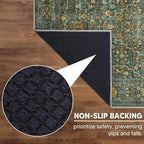 Keen Home Design 2x7 Rug - Machine Washable Runner Rug with Non-Slip Backing, Ideal for Hallway, Entryway, Kitchen, Laundry Room - Vintage, Easy Clean, Durable, Low Pile Rug - (2'6" x 7')