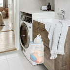 5Pcs Hanging Laundry Bags for Socks with S Hooks, 5 Color Mesh Laundry Bags for Washing Machine