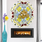 The Gears Clock Wall Clock Italy Collection with Moving Gears (Positano, 24 inch Round)