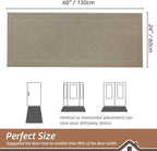 BEQHAUSE Dirt Trapper Door Mat 24" x 60", Doormat Non-Slip Entryway Rugs Washable, Dog Door Mat Stain Resistant and Absorbent Welcome Floor Mat for Front Back Door, Muddy Wet Shoes & Paws, Beige