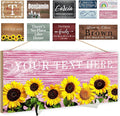 Custom Wood Sign Prsonalized Text Business Home Decor, Personalized Rustic Plaque Board Hanging Wooden Name Sign for Wall Art, Customized Signs Plank Decoration Gifts for Wedding Family Farmhouse Kitchen, Rectangle