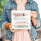 Simply Said, INC Perfect Pallet Petites 8" Rustic Wood Sign - A Smile is the Prettiest Thing You Can Wear - PET22008