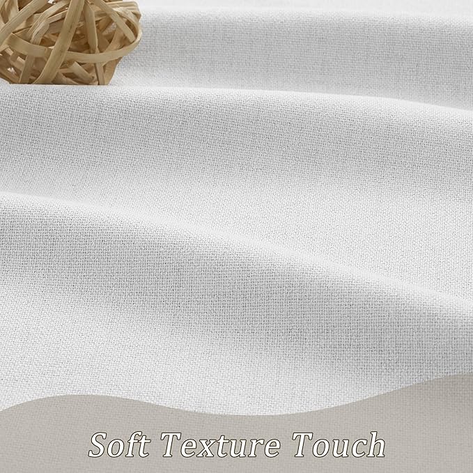 RAIN CITY Snow White Window Curtains 104 Inches Long Room Darkening Privacy Ceiling to Floor Curtains for Living Room Blackout Hook Drapes for College Dorm Back Tab 2 Panels 104 Length