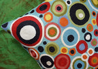 Turquoise Polka Dots Decorative Pillow Cover Contemporary Pillowcase Blue Modern Outdoor Chair Cushion Throw Sofa Couch Cushions Hand Embroidered Wool 18x18