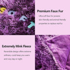 GONAAP Fuzzy Faux Fur Throw Blanket Twin Size Tie-dye Violet Purple Super Soft Cozy Plush Fuzzy Shaggy Blanket for Couch Sofa Bed (Tie-dye Violet Purple, Twin(60"x80"))