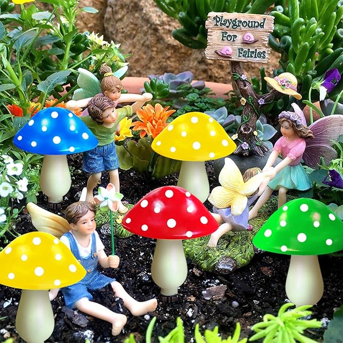 8-Pack Solar Mushroom Lights for Garden Decor, 8 Modes Waterproof Outdoor Garden Mushroom Lamp, Multi-Colored Solar LED Fairy Lights for Christmas Halloween Yard Lawn