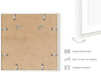 HAUS AND HUES 16x16 Square Picture Frames Set of 25 - Oak Wood Frames with Acrylic Cover, White