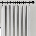 Joydeco Light Filtering Curtains 72 Inch Length for Bedroom, Faux Linen Curtains 72 Inches Long for Living Room, Pinch Pleat Curtains for Living Room 72 Inch Length(52x72 inch, Greyish White)