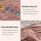 GONAAP Fuzzy Faux Fur Throw Blanket Twin Size Pink Super Soft Cozy Plush Fuzzy Shaggy Blanket for Couch Sofa Bed (Pink, Twin(60"x80"))