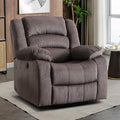 EBELLO Classic Power Recliner Chair, Oversized Electric Reclining Chair with Overstuffed Cushion and Back, Soft Fabric Adults Single Recliner Sofa for Living Room, Brown