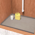 URMONA Waterproof Silicone Under Sink Mat 22'' x 19'' Shelf Liner for Kitchen and Bathroom, Cabinet and Counter Protector, Storage and Organizers, Litter Mat, Pet Cat Puppy Essentials(Beige)