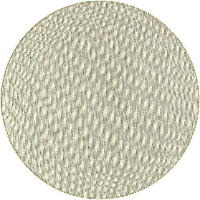 Keen Home Design Terrace Outdoor Round Rug - 5ft Round Washable Indoor/Outdoor Rug for Patio, Kitchen, Balcony, Beach, Garden, Deck and Porch, Size: 5'3" Round