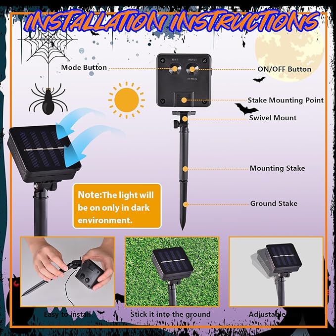 Halloween Lighted Garden Flag for Outside, Witch Feet Shape Flag Yard Decor, 8 Modes Double Sided Cauldron Eyeball Black Cat Outdoor Hlloween Decorations for Home Porch (Warm White-28x40)