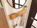 OLEEK Wall Coat Rack - Wall Shelf with Hooks - entryway Hooks - entryway Shelf - Modern Coat Rack - Wooden Coat Rack Wall Mount for Home Decor - Wooden Mount for Home Decor - Coat Hanger Wall Mount