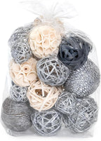 ANDALUCA Decorative Balls Bag Bowl Filler Home Decor (Silver)