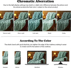 NEWCOSPLAY Faux Fur Throw Blanket New Sage Green 3D Ribbed Plush Thick Warm Blanket for Couch Sofa Bed 850GSM (New Sage Green Ribbed, Throw(50"x60"))