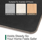 LUMI Ultra Thin Door Mat for Entryway,48"x72" Low Profile Non Slip Rubber Backing Indoor Doormat, Easy Clean Welcome Entrance Mat for Inside House, Patio, Beige