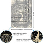 Lunerfex Tree of Life Tapestry Starry Sky Wall Tapestry, Vintage Tapestries for Bedroom Ceiling Tapestries Wall Hanging for Bedroom Living Room Decor Tree-3 36"x48"