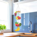Simple Houseware Modern 3-Tier Hanging Fruit Basket, Chrome