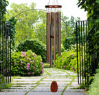 Woodstock Wind Chimes for Outside, Garden, Patio, Porch and Outdoor Decor (32") Pachelbel Canon Chime Bronze Wind Chime Gifts (PCCB)