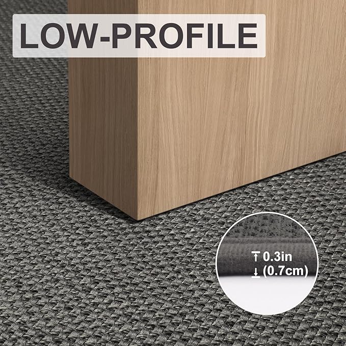 LEKEEPGO Door Mat 17"x29", Non Slip Door Mat Indoor Entrance, Rubber Backing Indoor Door mat Washable Absorbent Low-Profile Doormat Front Entryway Entry Resist Dirt Inside Door Mats, Grey