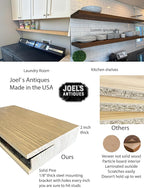 joelsantiques 30 Inch Wooden Floating Shelves for Wall - 30x8x2 in - Made of Natural Wood - Heavy Duty Rustic Wall Shelves for Bedroom - Perfect for Living Room, Kitchen - Natural