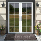 Yimobra Welcome Front Door Mat Outdoor, Heavy Duty Sturdy Non Slip Doormats, Rubber Backing, Low-Profile Entrance Rugs, Absorbent Resist Dirt, Easy Clean Patio Garage Floor Mats, 60X36 Inch, Brown