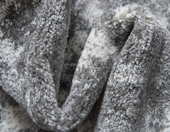 Unique Loom Rosso Collection Vintage, Traditional, Bohemian, Geometric, Distressed, Southwestern Area Rug (2' 7 x 10' 0 Runner, Gray/Ivory)