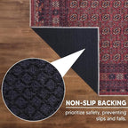 Keen Home Design 9x12 Rug - Machine Washable Area Rug with Non-Slip Backing, Ideal for Living Room, Dining Room, Bedroom - Vintage, Easy Clean, Durable, Low Pile Rug - (9' x 12')