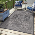 Keen Home Design Terrace Outdoor Area Rug - 6x9 Washable Indoor/Outdoor Rug for Patio, Kitchen, Balcony, Beach, Garden, Deck and Porch, Size: 6'x8'10"