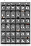 Loghot Classroom Accessories Closet Pocket Chart for Cell Phones Holder Wall Door Hanging Organizer (36 Pockets Gray)