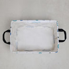 LANGYASHAN Rectangular Storage Bin Collapse Canvas Fabric Cartoon Storage Basket with Handles for Organizing Home Kitchen Boys and Girls Toys Office Closet Shelf Baskets(Rec Color Cars)