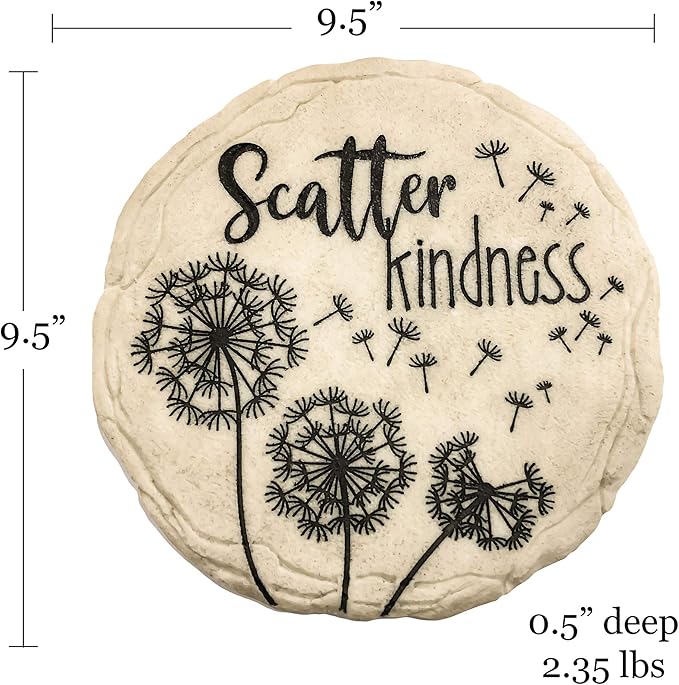 Spoontiques - Garden Décor - Scatter Kindness Stepping Stone - Decorative Stone for Garden