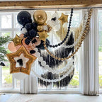 Black and White Quick Link Balloons, 100PCS Latex Linking Balloons for Making Balloon Wall Balloon Arch Balloon Chains and Wedding Birthday Baby Shower Engagement Graduation Party Decorations (6inch)