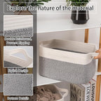 OIAHOMY 3 Pack Storage Basket for Organizing, 13''X9.85''X8.7'' Storage Bins,Woven Basket Basket with Handles, Toy Storage Basket Bin,Stylish Room Decor Basket, White & Grey variegated