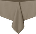 sancua Rectangle Tablecloth - 70 x 90 Inch - Stain and Wrinkle Resistant Washable Polyester Table Cloth, Decorative Fabric Table Cover for Dining Tables, Buffet Parties and Camping, Taupe
