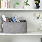 TheWarmHome Large Storage Bins Basket, 2 Pack Grey Fabric Storage Cubes for Changing Table Nursery Livingroom Kidsroom Playroom Toy, Collapsible Storage Baskets for organizing Shelves Closet