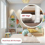 nuLOOM 5' x 8' Cozy Plush Area Rug, Machine Washable, Non-Slip, Soft Fluffy Shag Carpet for Living Room Bedroom Kids Room Nursery Home Decor, Jeni Beige